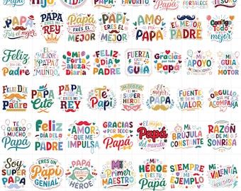Spaanse vadersdag svg, vaderdag svg, Spaanse vader svg, Frases Para Papá Svg, Gracias Papá SVG, vader svg, Mexicaanse vader svg, Cricut & Silhouette