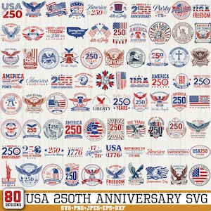 SVG per il 250° anniversario degli Stati Uniti, SVG patriottico, SVG America, SVG bandiera USA, SVG "We The People", SVG Giorno dell'Indipendenza, SVG 4 luglio, Cricut e Silhouette