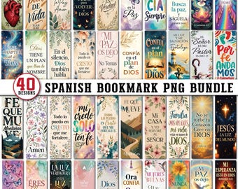 Spanish Christian Bookmark png,Christian Bookmark png,Christian png,Bookmark png,Bible Verse Bookmark Bundle,Faith bookmark,Digital Download