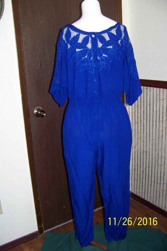 ladies blue jumpsuit