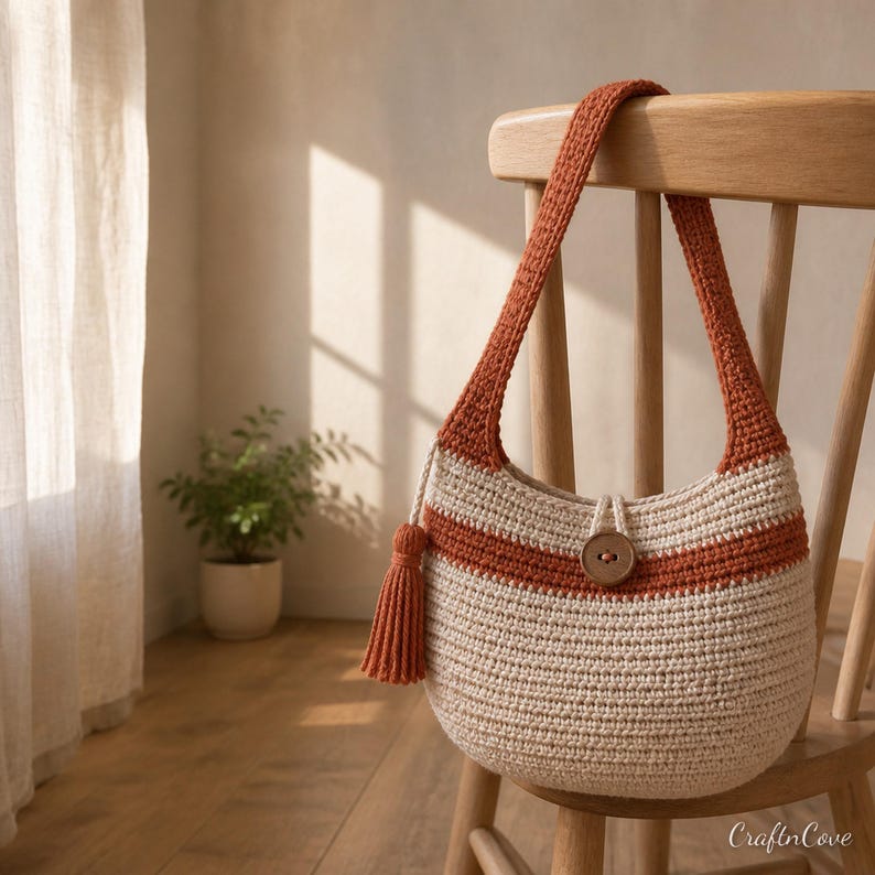 Crochet Bag Pattern PDF, Easy DIY Handmade Handbag Tutorial, Beginner ...