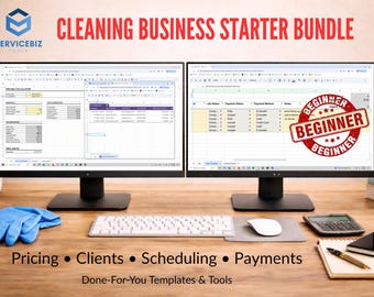 Cleaning Business Starter Kit – Pricing, Clients & Scheduling Made Easy