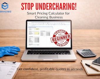 Reinigung Business Pricing Calculator | Bearbeitbares Google Blatt | Mit Profit Presets & Minimalpreisschutz