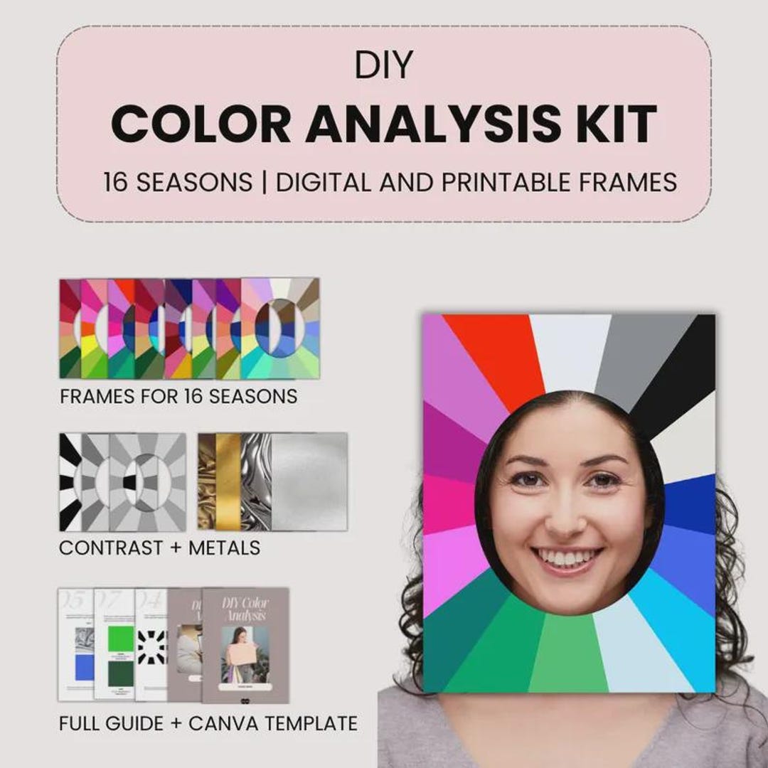 DIY Color Analysis Kit: Canva Template + Printable Frames - Etsy Canada
