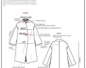 Fashion Tech Pack Template | Clothing Specification Sheets (Canva & PDF)