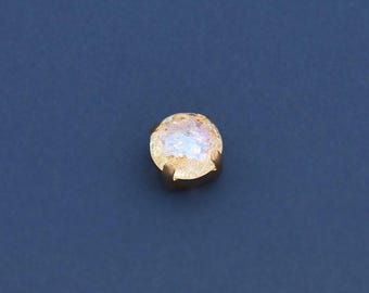 18-karatowe złoto wypełnione małymi niebieskimi cyrkoniami, drobny kryształowy element dekoracyjny do biżuterii DIY 8*8 mm, 84 szt.