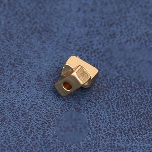 Elegant End Cap Connectors in 18K Gold Filled for Leather Cord Jewelry Making Tiny Rectangle Findings 4*4mm 10pcs