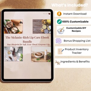 Lip Hyperpigmentation Bundle | Digital Ebook + DIY Recipes & Lip Care Kit image 2