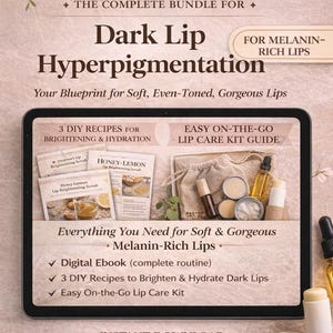 Lip Hyperpigmentation Bundle | Digital Ebook + DIY Recipes & Lip Care Kit image 1