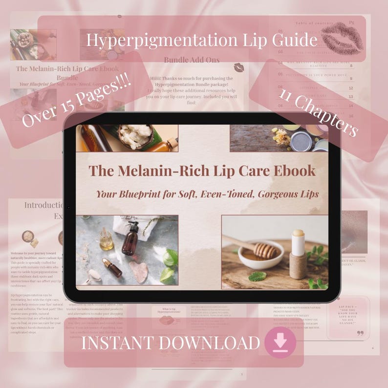 Lip Hyperpigmentation Bundle | Digital Ebook + DIY Recipes & Lip Care Kit image 3