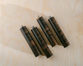 Ziricote Wood Portafilter Handle with unique pattern, M10 Portafiler Handle