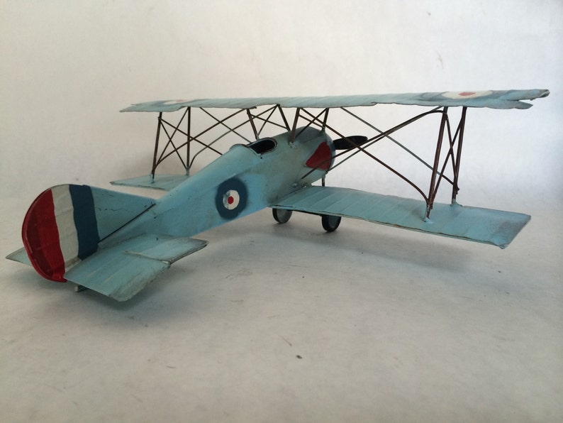 WW1 German Biplane Tin Metal Airplane Toy Military Etsy