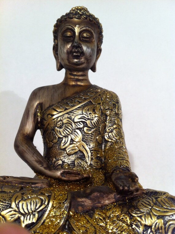 Gold Buddha Statue Buddha Gifts Yoga Decor Asian Home Etsy