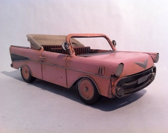 Pink Tin Car – 1957 Chevy Belair Convertible Replica