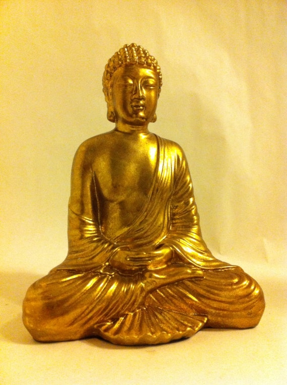 Gold Buddha Statue Meditating Buddha Zen Buddha Decor | Etsy