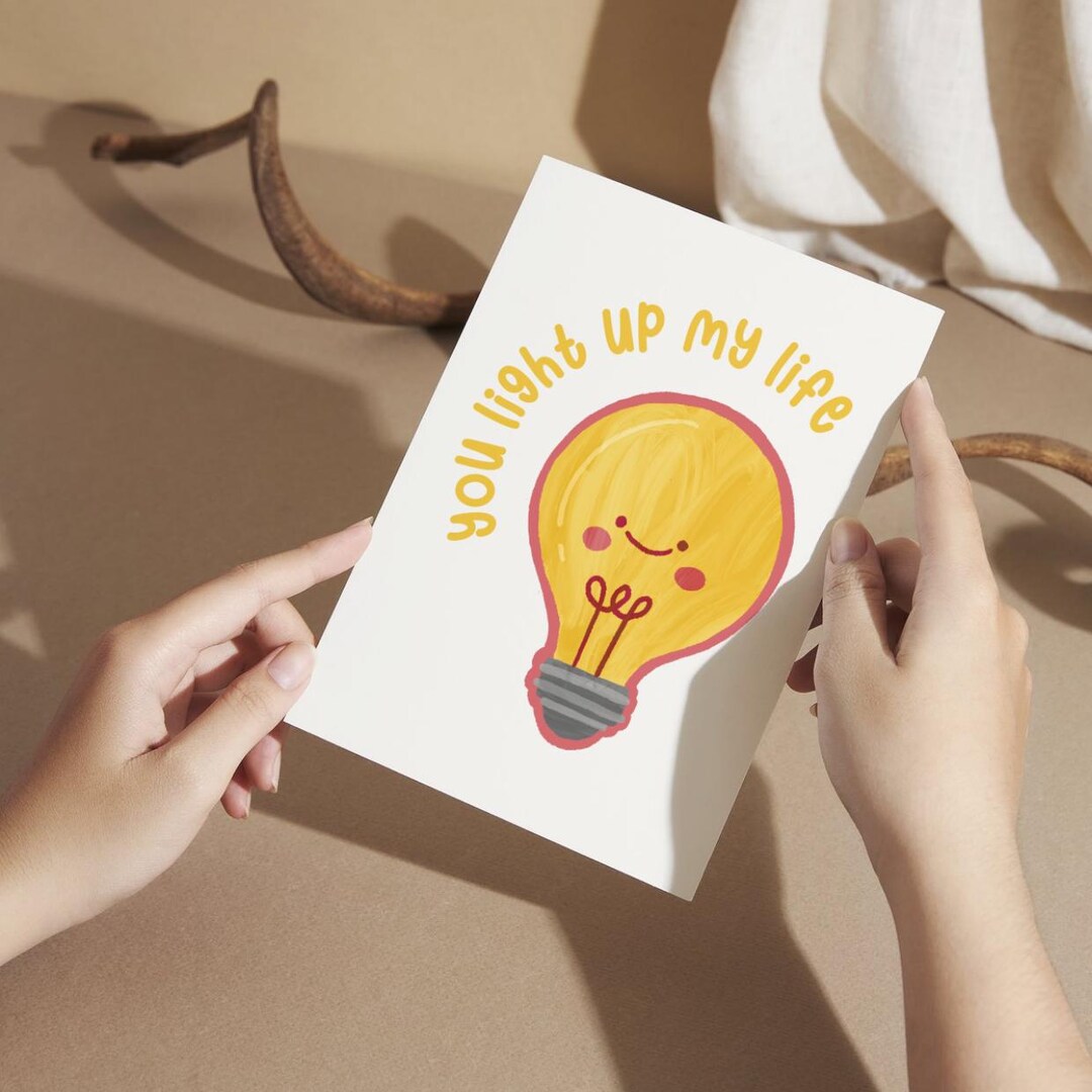 Editable You Light up My Life Valentines Day Card Template Funny ...