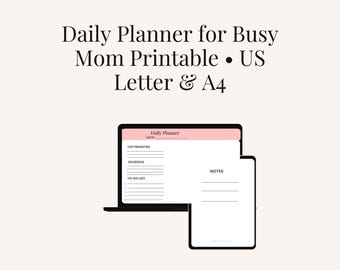 Daily Planner Printable | Updated Daily Schedule| A4 & US Letter