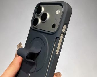 MagSafe iPhone Case with Card Holder & Grip – Soft Silicone Shockproof Cover for iPhone 17 16 15 14 13 Pro Max