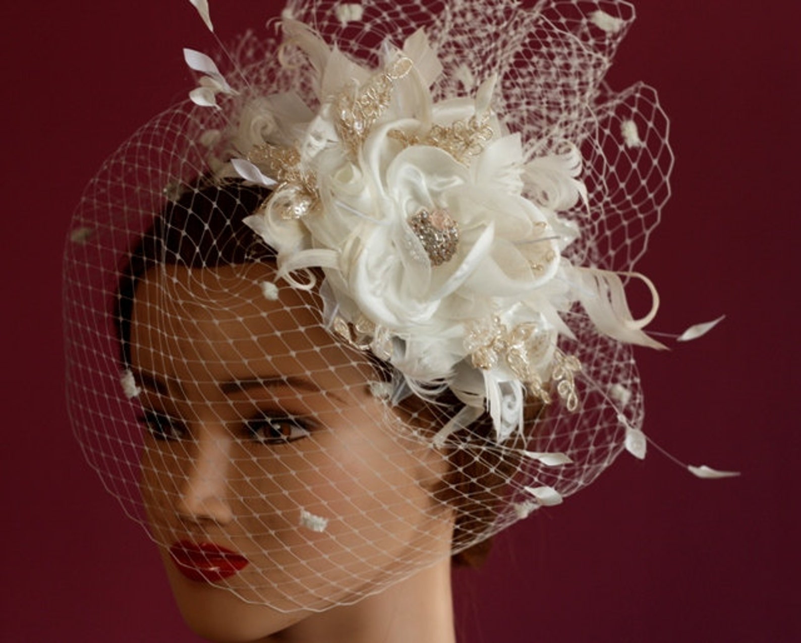 Wedding BIRDCAGE VEIL Bridal Bird Cage Veil. Fabulous Hair Etsy