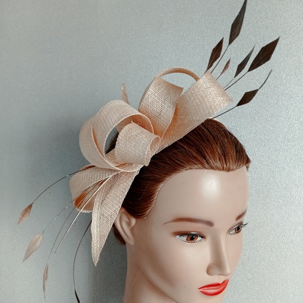 Headband Fascinator in Champagne