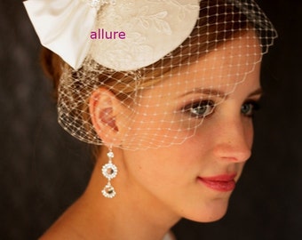 BIRDCAGE VEIL. Wedding hat, bridal hat, headpiece