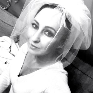 Ivory BIRDCAGE VEIL , ivory bridal tulle veil, fabulous ivory wedding veil