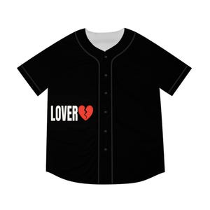 LOVER Graphic Black Baseball Jersey | Valentine's Day Gift