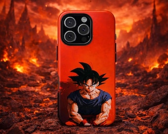 Custodia per telefono anime Goku / Cover protettiva a doppio strato / Ispirata a Dragon Ball Z