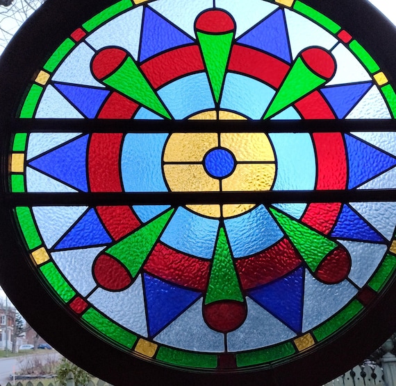 ステンドグラスパネル　ハンドメイド 期間限定値引】ステンドグラスパネル シンプルデザイン2