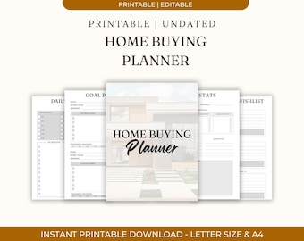 First Time Home Buyer Planner | Real Estate Organizer (Digital Download)