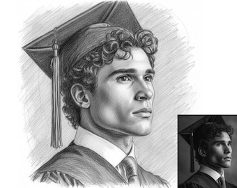 Custom Pencil Sketch Portrait | Hand-Drawn Style Art (Digital Download)