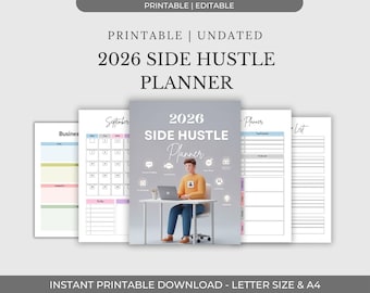 Planificador de actividades extracurriculares 2026 / Seguimiento de objetivos empresariales / Organizador para emprendedores / Diario de planificación de ingresos / Cuaderno de productividad
