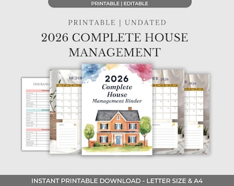 Planificador de organización del hogar (PDF) 2026 (imprimible)