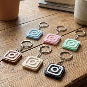 NFC Instagram-nyckelring | 3D-utskriven | Personlig namnbricka