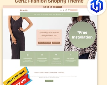 GenZ Fashion Shopify Theme | Boutique Store Template | Responsive Design | Free Installation | Lifetime Free Support | Website | Exclusive
