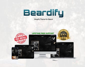 Shopify Theme Beard | Shopify Template Men | Dark Template | Website Shop | Ecommerce | Exclusive | Original Author