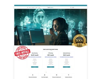Shopify Theme für Tech Brands | Digitale Produktverkaufsvorlage | IT Unternehmen | Techvalent