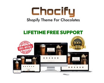 Shopify Theme Chocolates | Food Shopify Template | Shopify Themes Shakes | Lifetime Free Support | Chocify