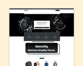 Watches Shopify Theme | Responsive Design | Fast Loading | Easy Setup | Free Installation | Lifetime Free Support | Website | Exclusive