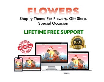 Shopilly Theme Blumen | Shopify Vorlage Geschenk | Lebenslanger kostenloser Support | Ursprünglicher Autor | Shopify Website
