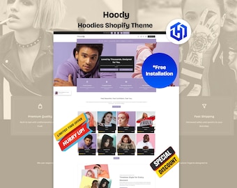 Hoodies Shopify Theme | Fashion Store Design | RTL | Dark Template | High Conversion | Free Installation | Lifetime Support | Exclusive