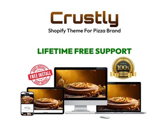 Shopify Theme Pizza | Shopify Template Fast Food | Restaurant Shopify Web Design | Lifetime Free Support | Free Installation