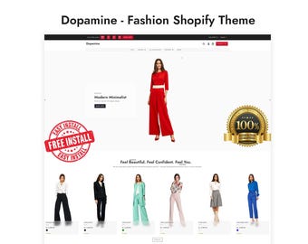 Fashion Shopify Theme For Modern Business | Luxury Shopify Template | Exclusive | Designer | Modern | High-End | Dopamine