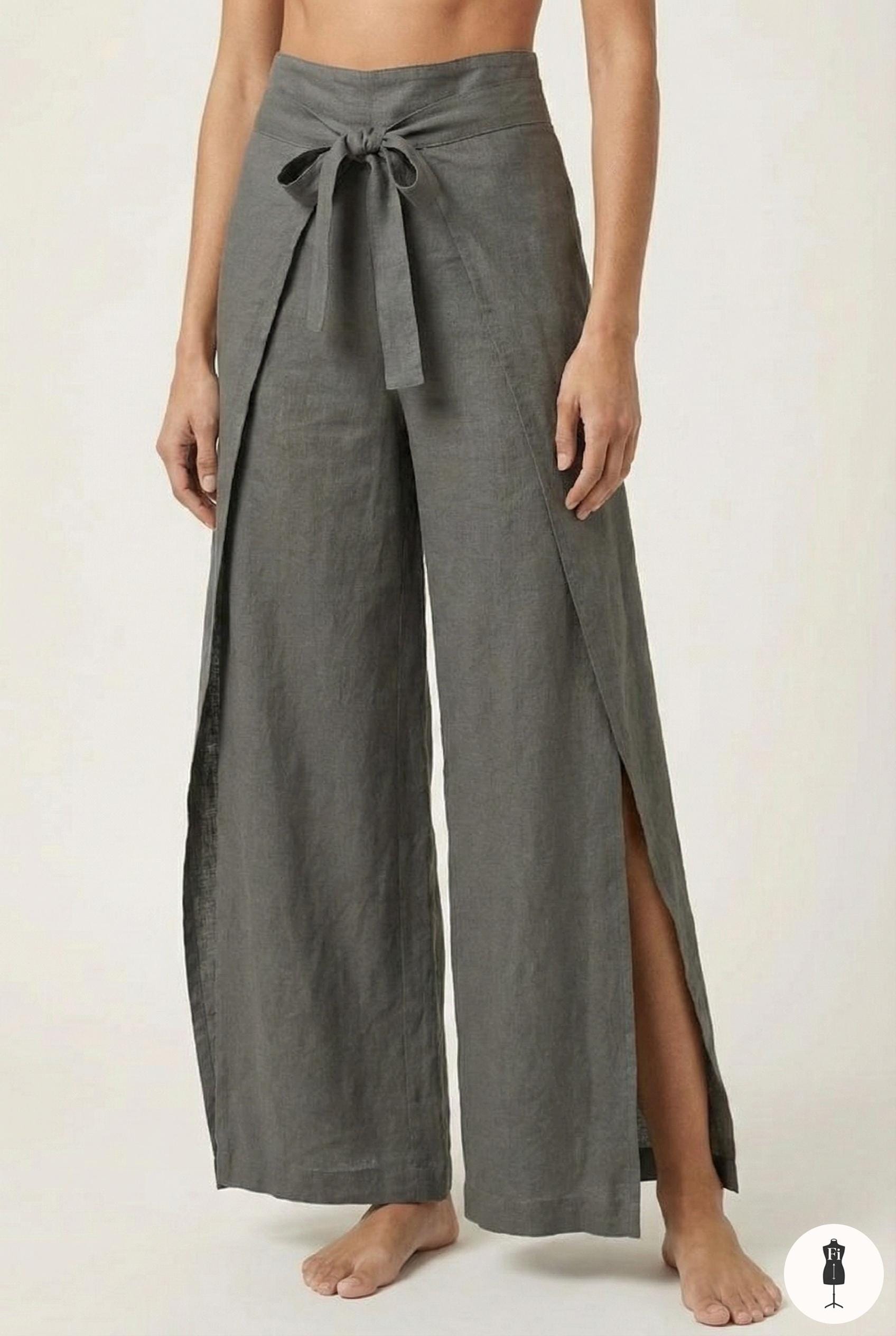 PANASIAM Thaise vissersbroek van katoen voor dames en heren - Unisex Thaise wikkelbroek met flexibele pasvorm in 2 lengtes