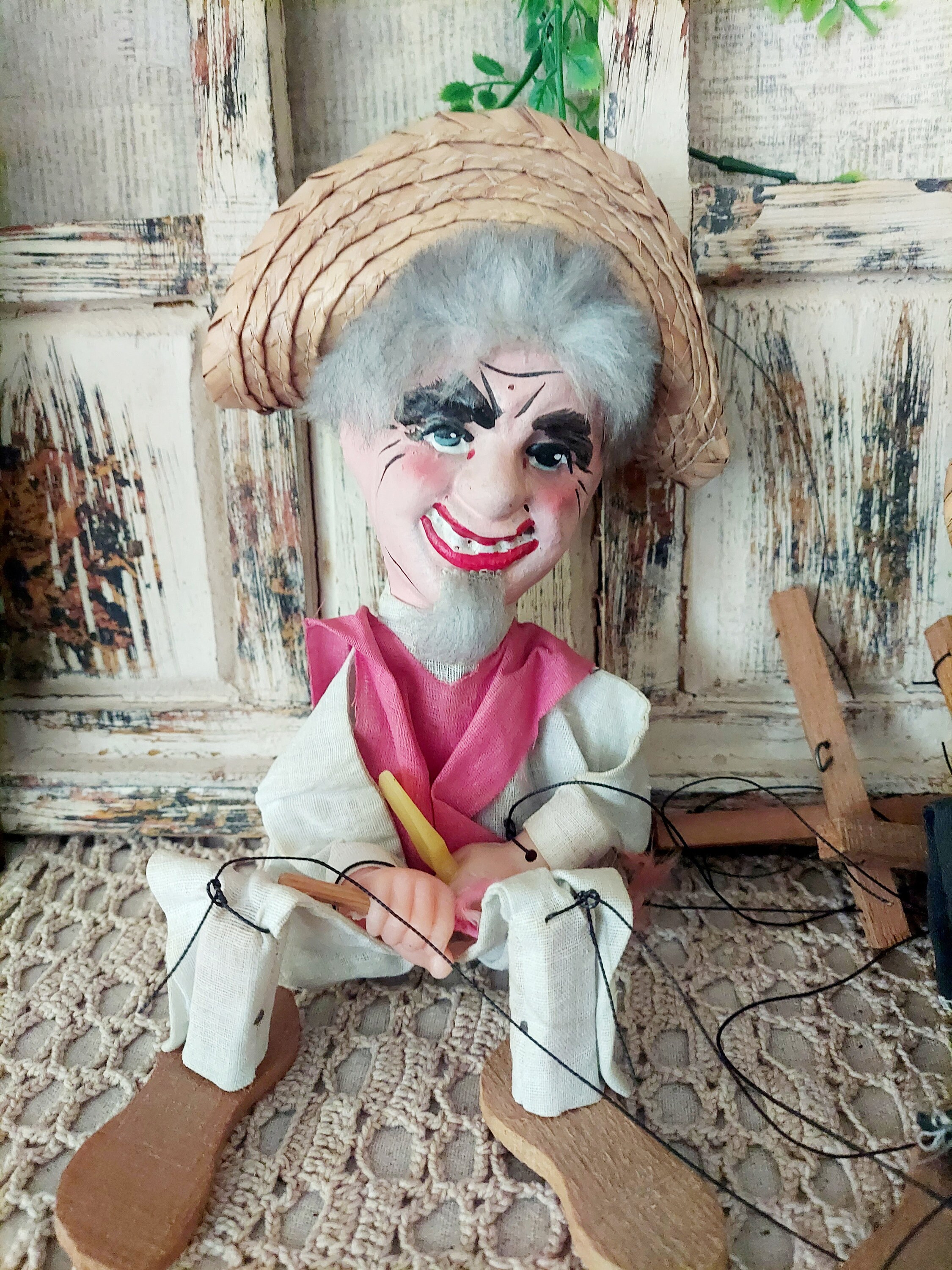 Old Man Joe Marionette Puppet