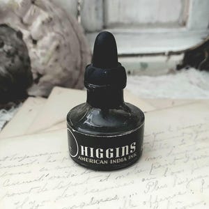 Vintage Higgins Drawing Ink Bottle - Etsy