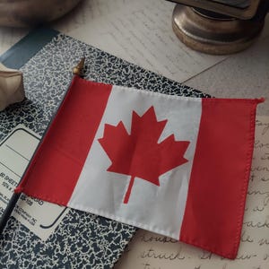 Vintage Canada Flag Souvenir Parade Flag