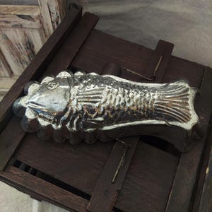 Vintage Tin Fish Shaped Cake Pan Jello Mold 8&quot;