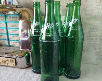 Vintage glass 16 oz Sprite bottle