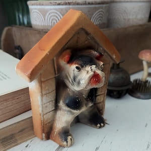 Vintage Chalkware Bulldog - Etsy